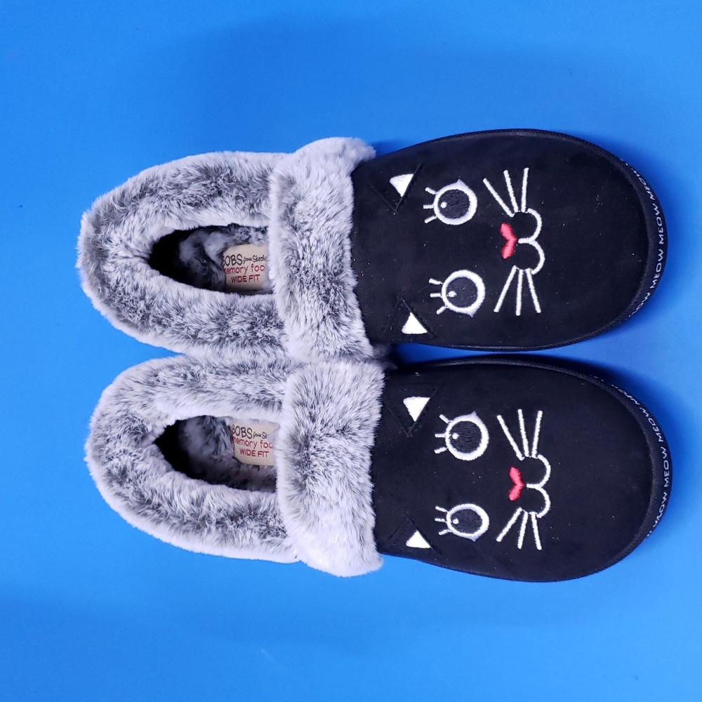 BOBS from Skechers Black Cat Slippers